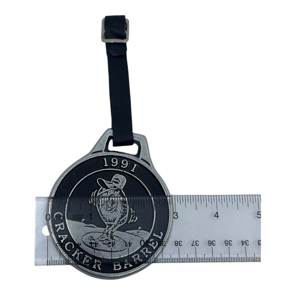 Vintage 1991 Cracker Barrel Collectable Metal Ornament Golf Luggage Tag 6.5" - Picture 4 of 5